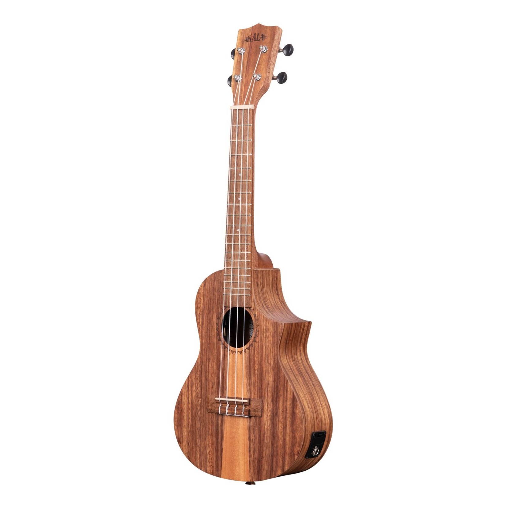 Kala Kala KA-TK-C-CE Teak Tri-Top Concert Ukulele with Cutaway and Pickup