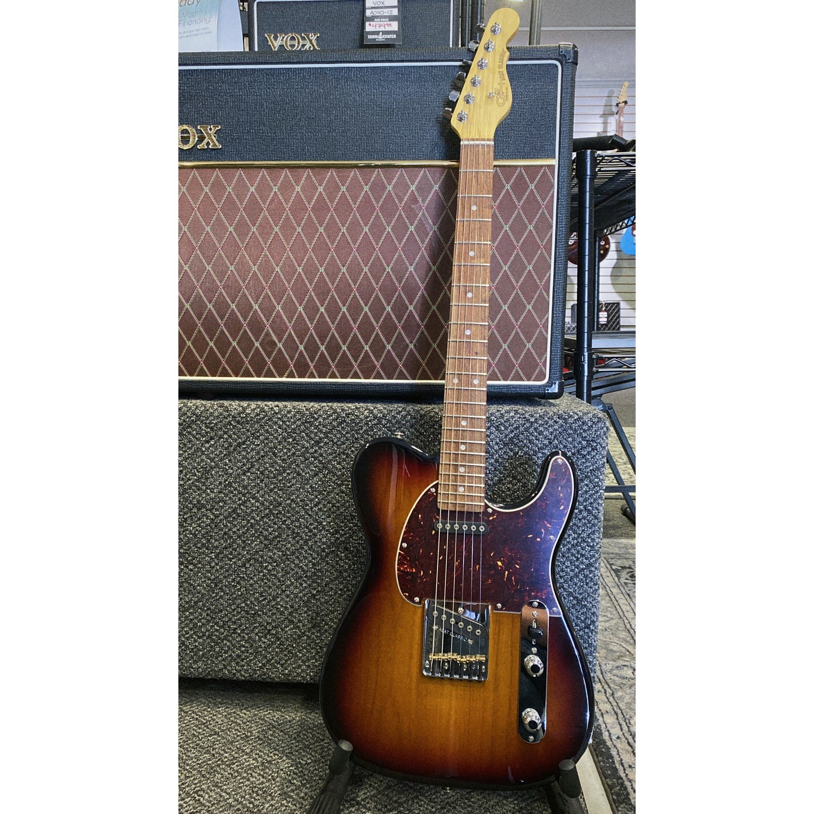 G&L Guitars G&L Fullerton Deluxe ASAT Classic electric guitar, 3 Tone Sunburst, with gig bag