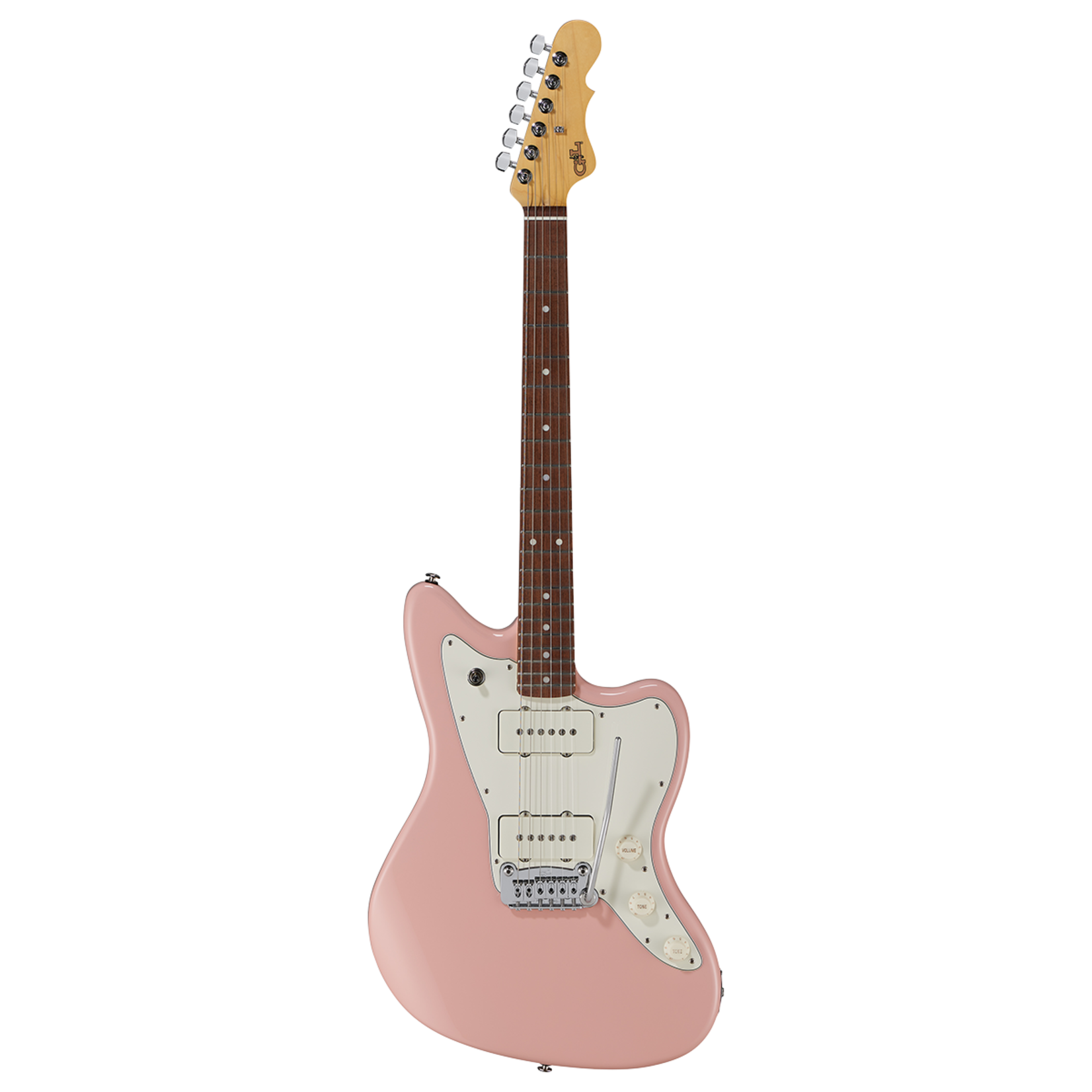 G&L Guitars G&L Fullerton Deluxe Doheny Shell Pink electric guitar with gig bag