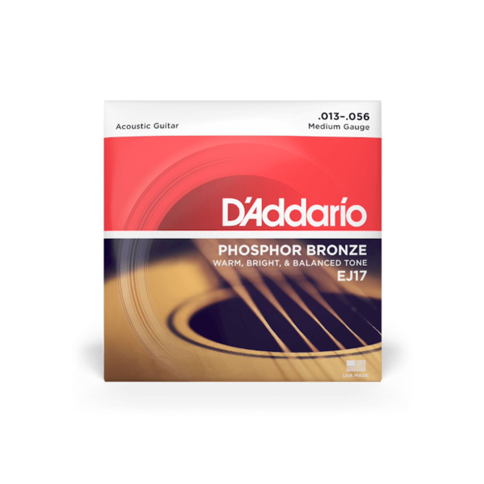 D'Addario D'Addario EJ17 Phosphor Bronze Acoustic Guitar Strings Medium 13-56