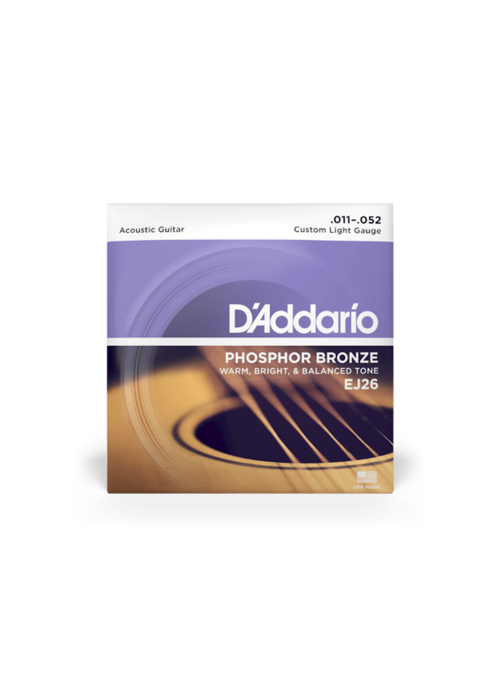 D'Addario EJ26 Phosphor Bronze Acoustic Guitar Strings Custom Light 11