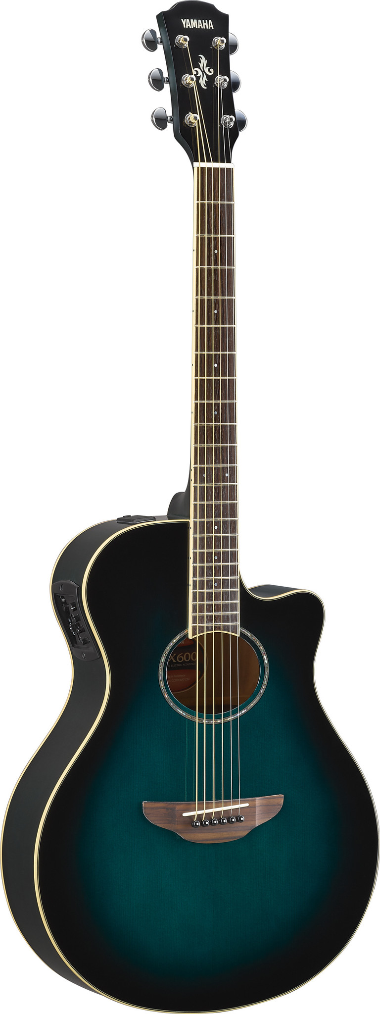 Yamaha APX600 Thinline Acoustic Electric Guitar Black - Town