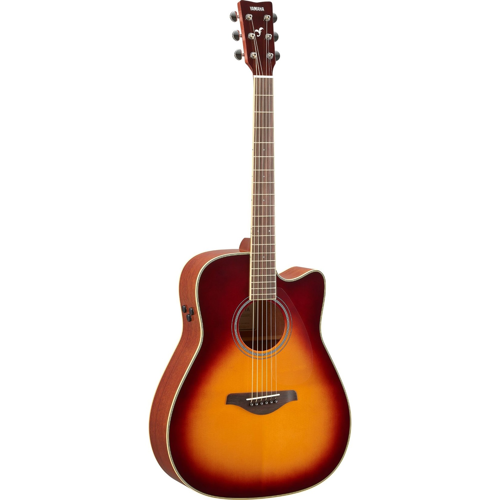 Yamaha Yamaha FGC-TA BS TransAcoustic Cutaway acoustic electric guitar, Brown Sunburst