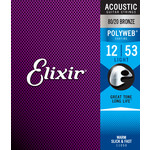 Elixir Elixir Strings (.012-.053) 80/20 Bronze Acoustic Guitar Strings w POLYWEB Coating Light