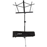 Stageline MS2BKB Folding Music Stand with Bag, Black