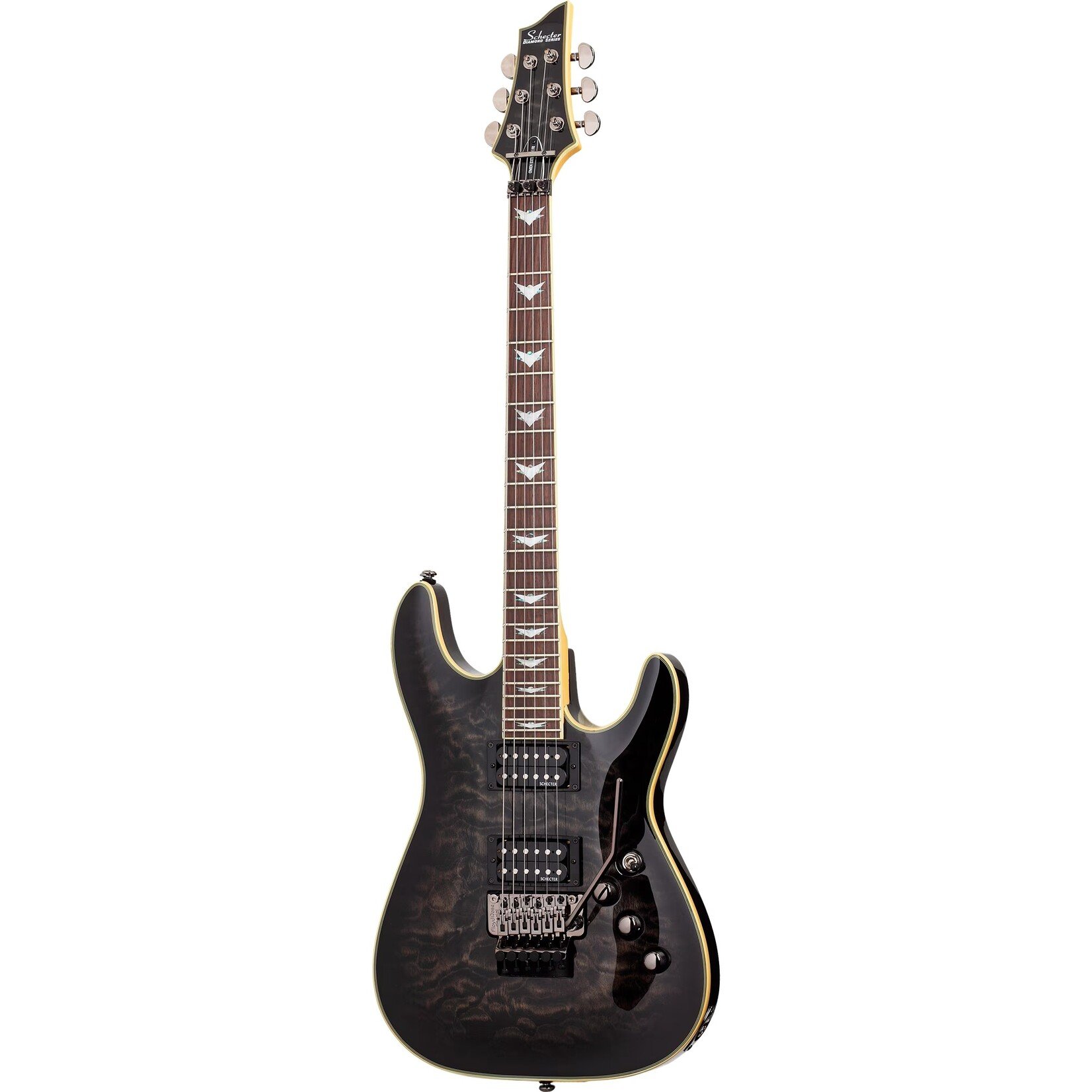 Schecter Guitar Research Schecter Omen Extreme-FR electric guitar in See-Thru Black (STBLK)