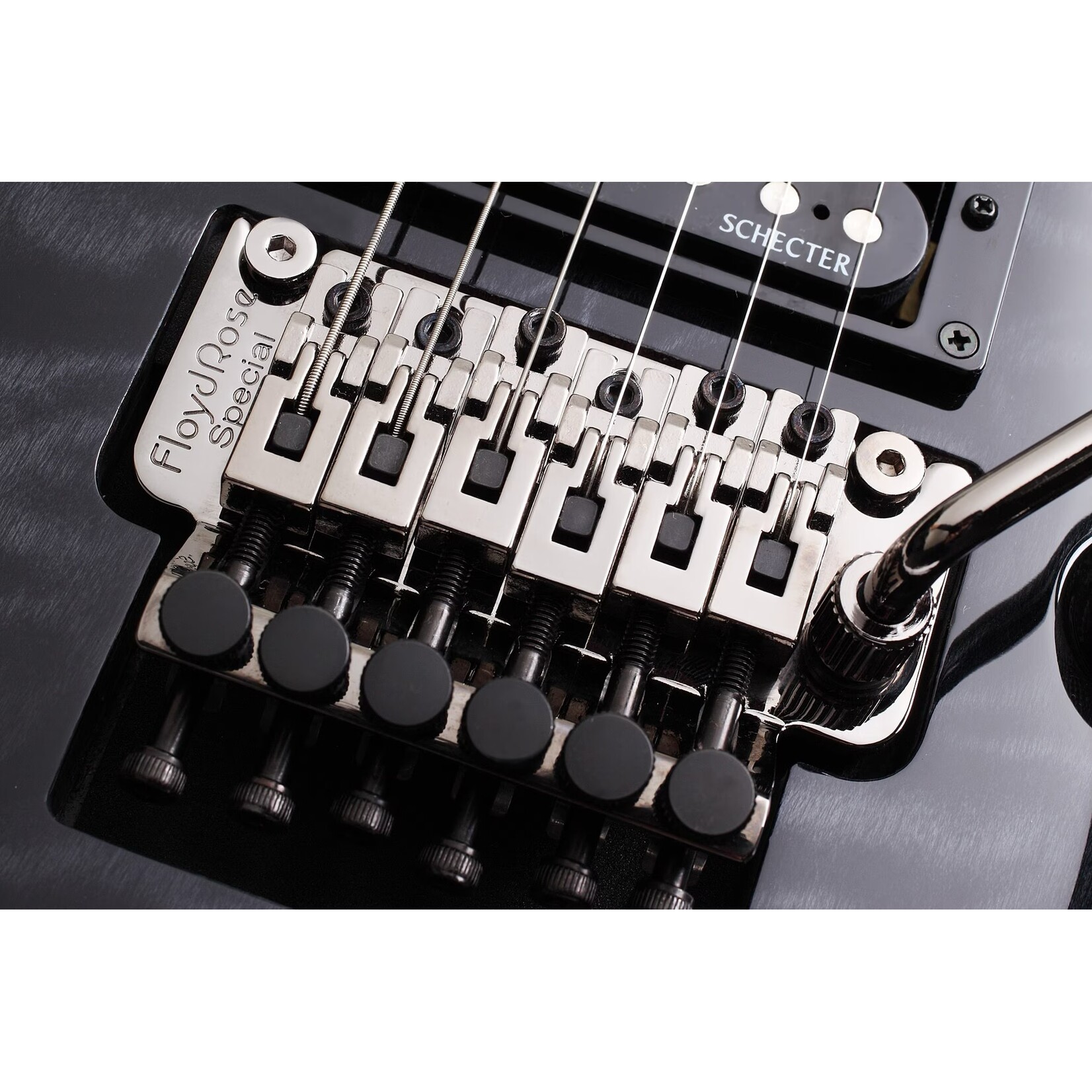 Schecter Guitar Research Schecter Omen Extreme-FR electric guitar in See-Thru Black (STBLK)