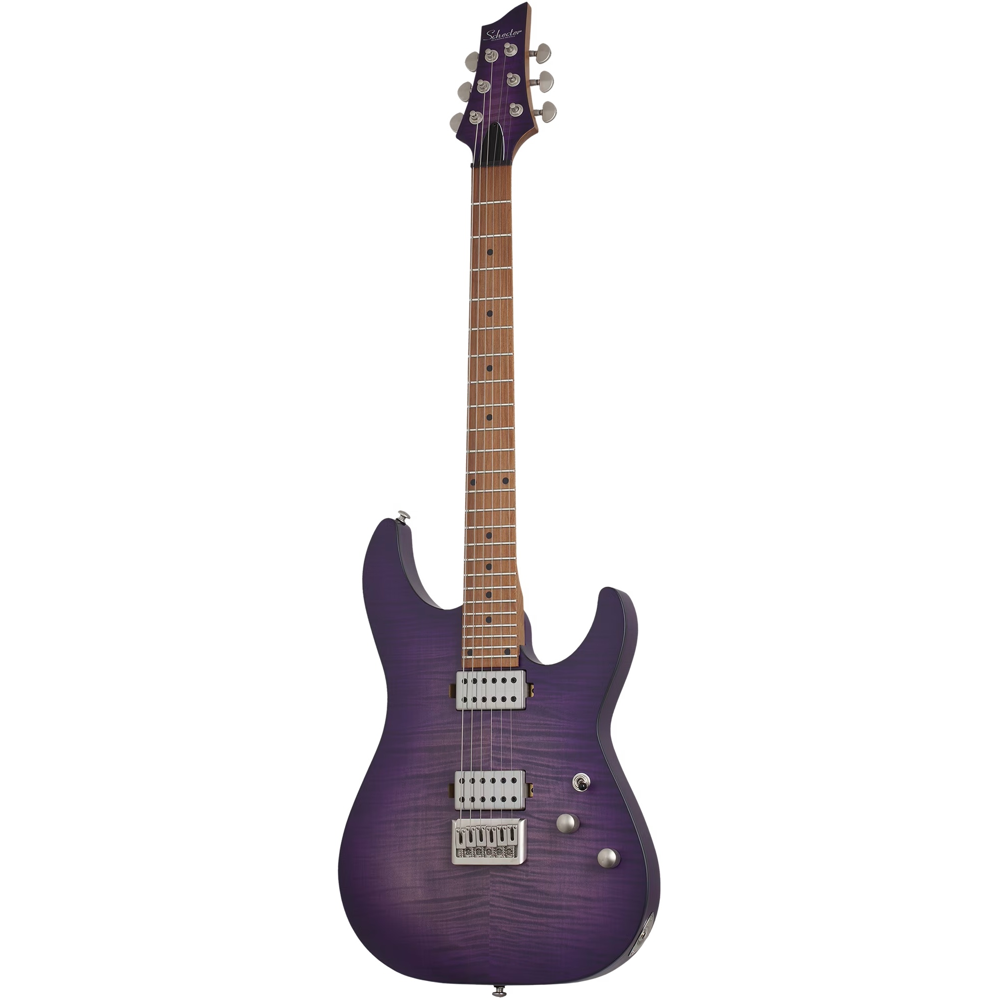 Schecter C-1 Standard Plus electric guitar in Transparent Purple