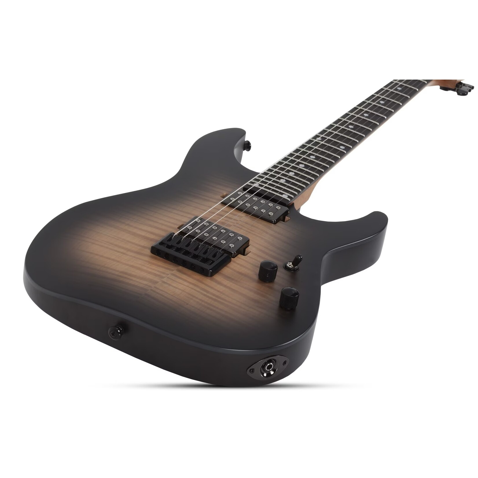 Schecter Guitar Research Schecter C-1 Standard Plus (Ebony) electric guitar in Ember Burst
