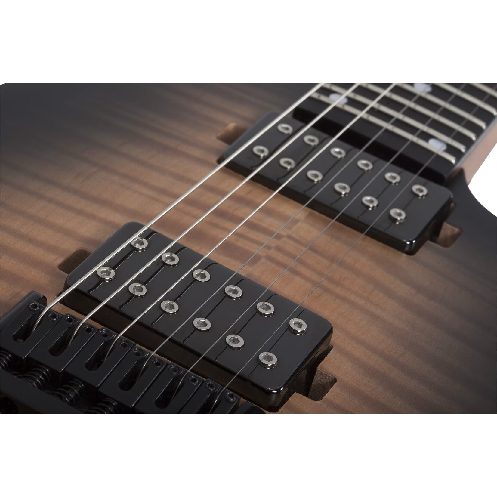 Schecter Guitar Research Schecter C-1 Standard Plus (Ebony) electric guitar in Ember Burst