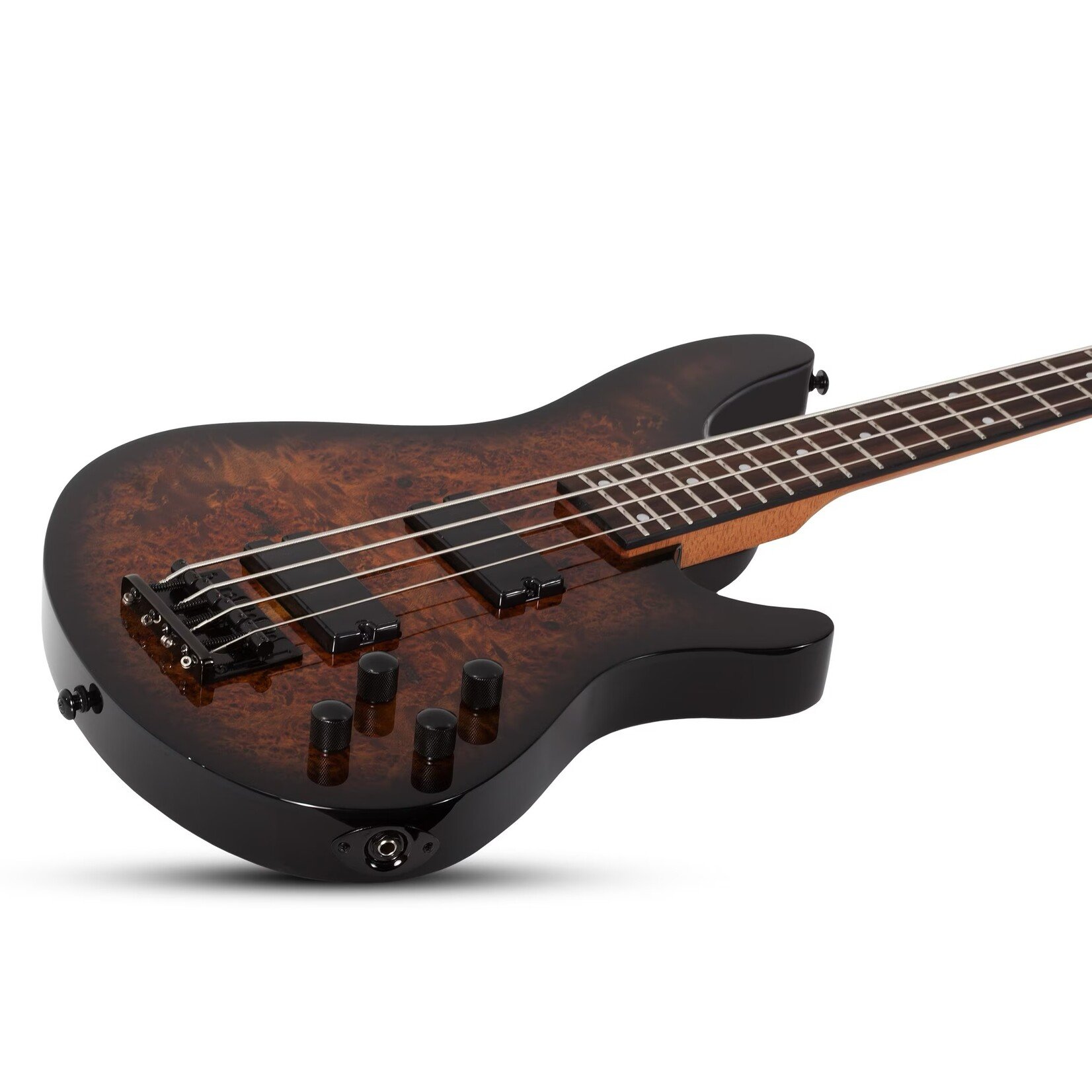 Schecter Guitar Research Schecter C-4 Standard electric bass in Tobacco Burl
