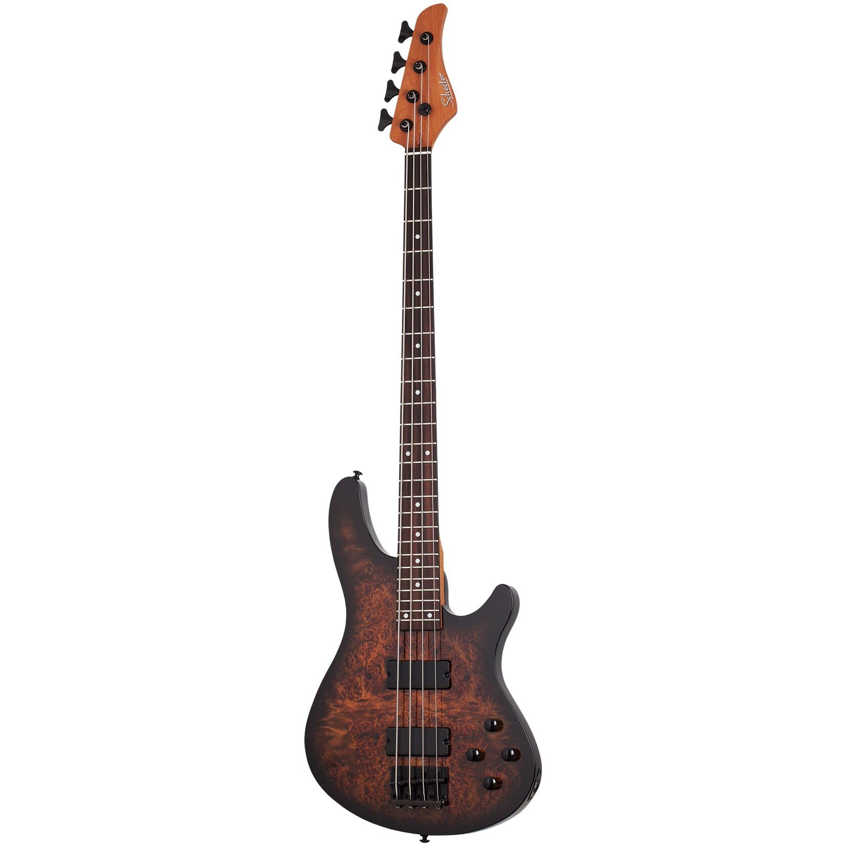 Schecter Guitar Research Schecter C-4 Standard electric bass in Tobacco Burl