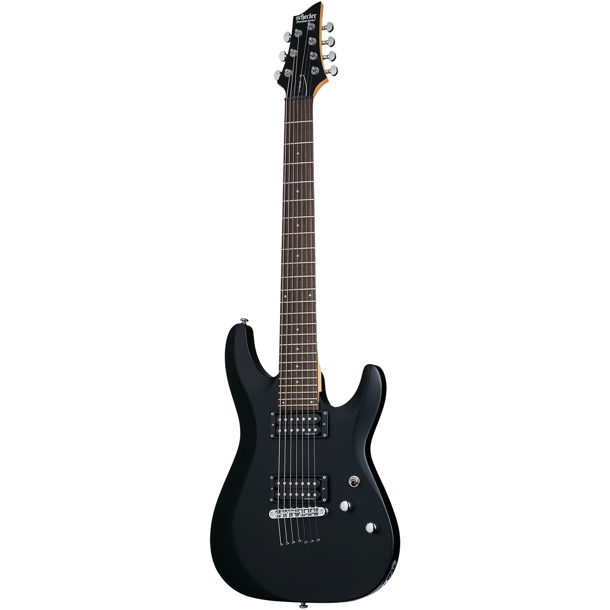 Schecter C-7 Deluxe electric guitar in Satin Black (SBK) - Town