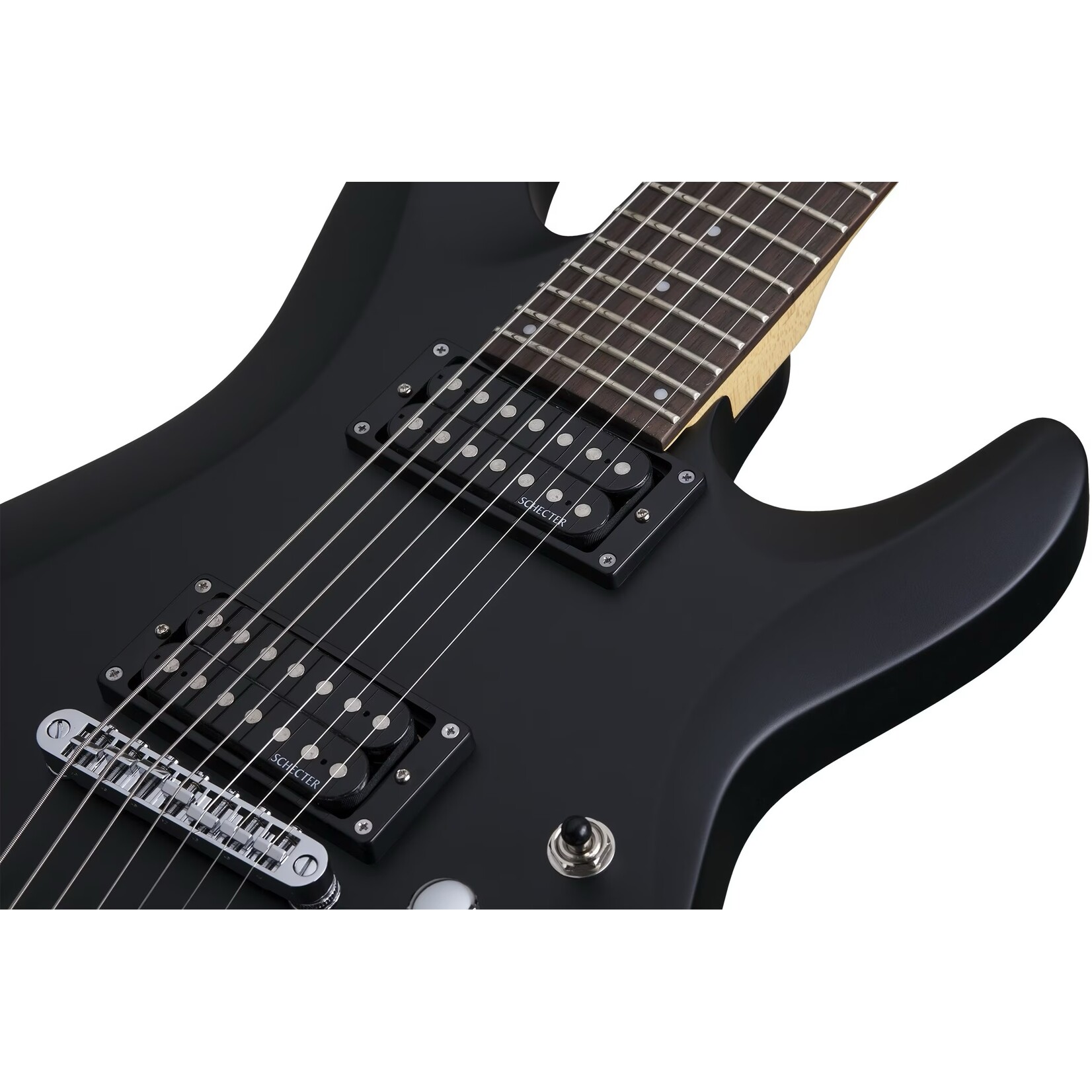 Schecter Guitar Research Schecter C-7 Deluxe electric guitar in Satin Black (SBK)