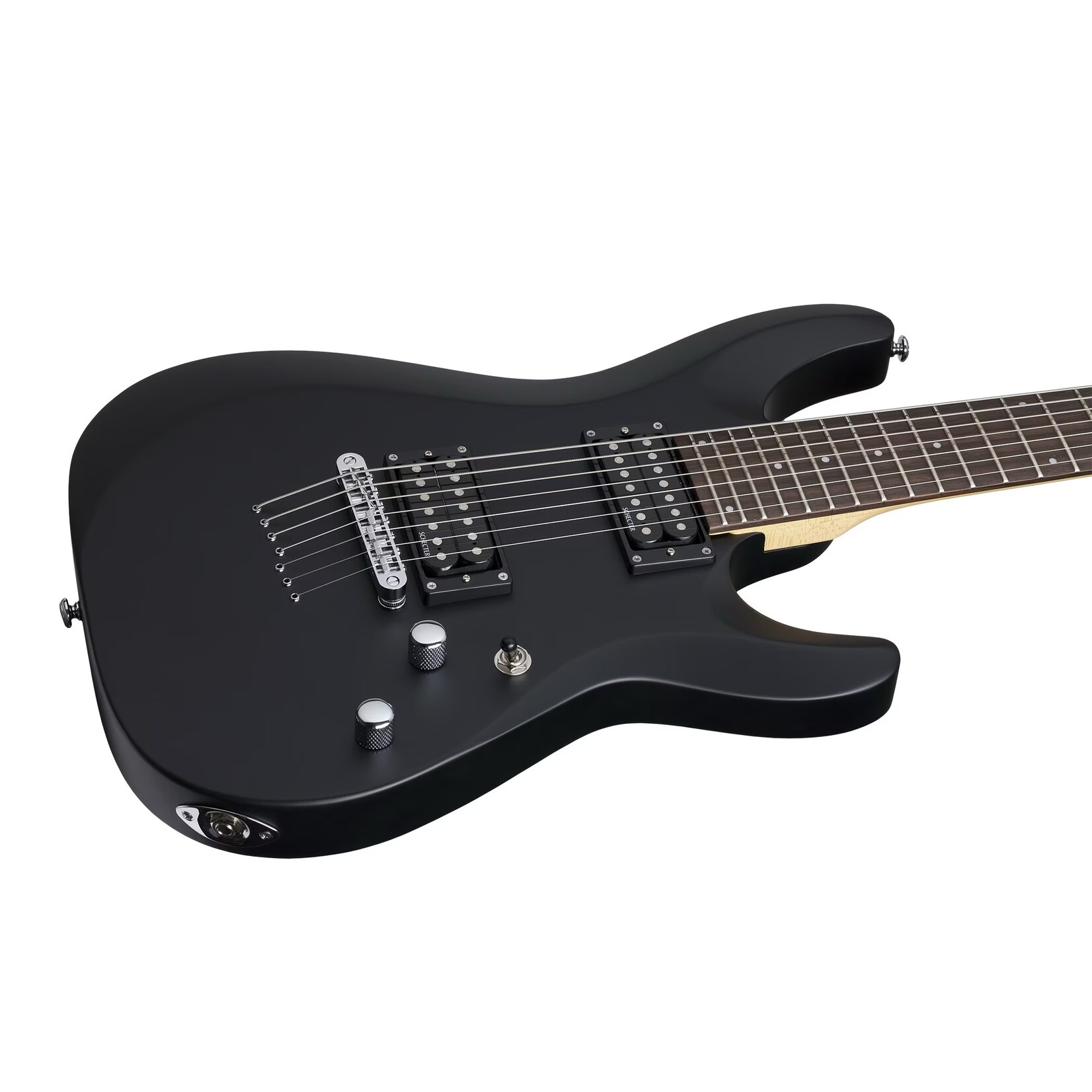 Schecter Guitar Research Schecter C-7 Deluxe electric guitar in Satin Black (SBK)