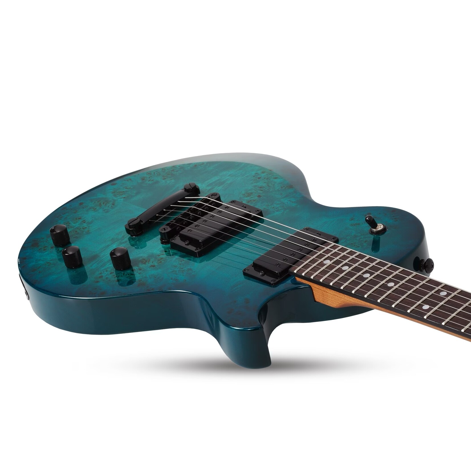 Schecter Guitar Research Schecter Solo-II Standard electric guitar in Ocean Blue Burst Burl