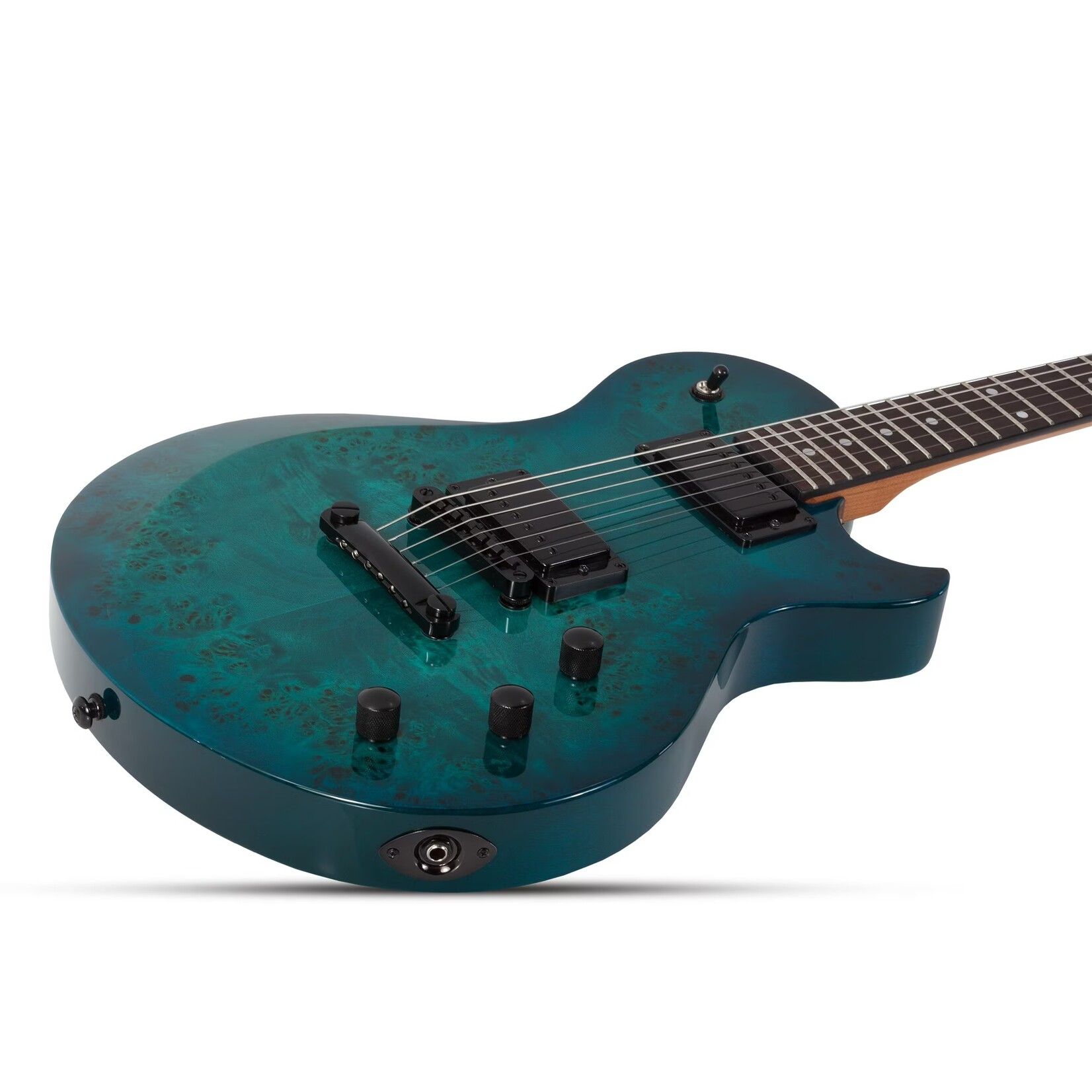 Schecter Guitar Research Schecter Solo-II Standard electric guitar in Ocean Blue Burst Burl