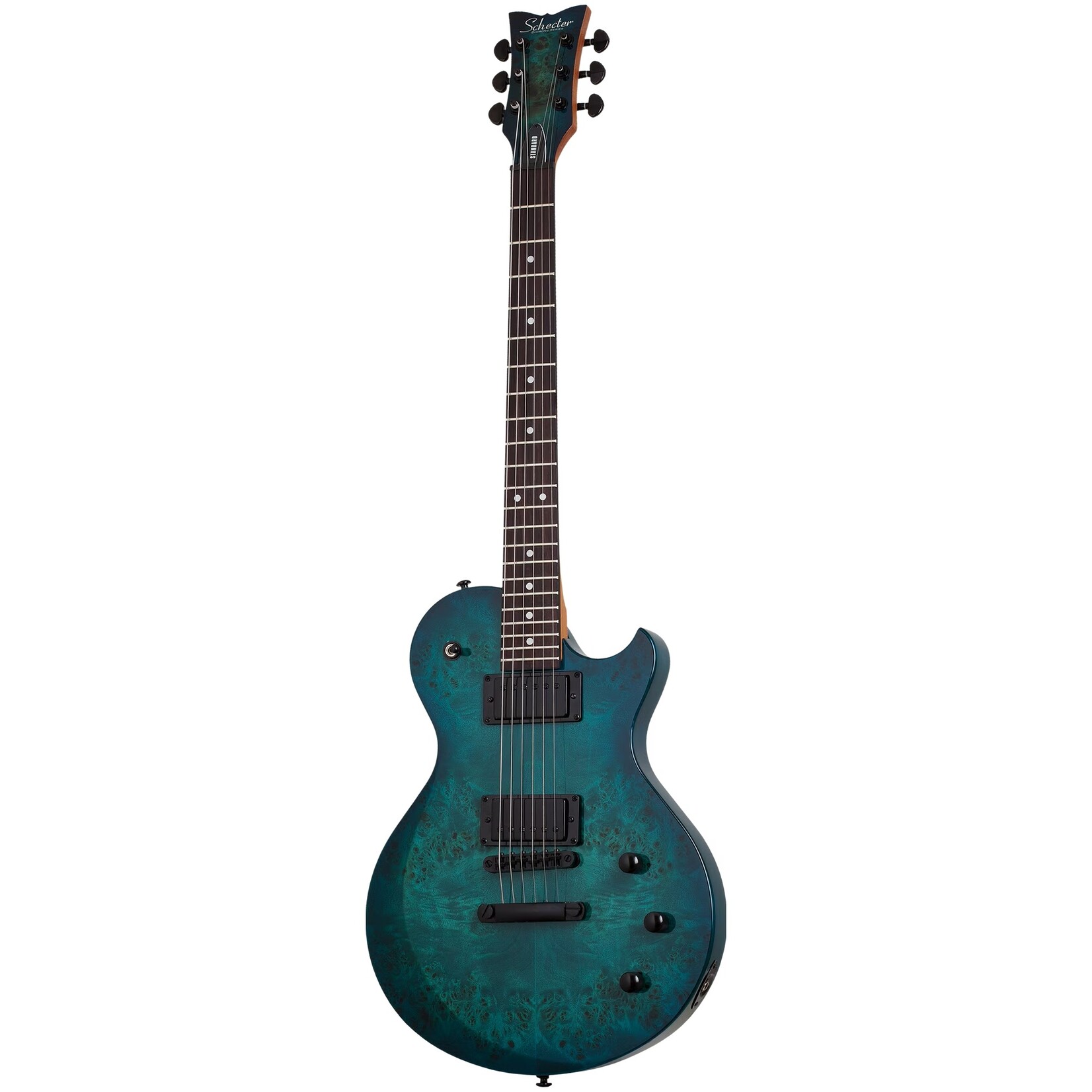 Schecter Guitar Research Schecter Solo-II Standard electric guitar in Ocean Blue Burst Burl