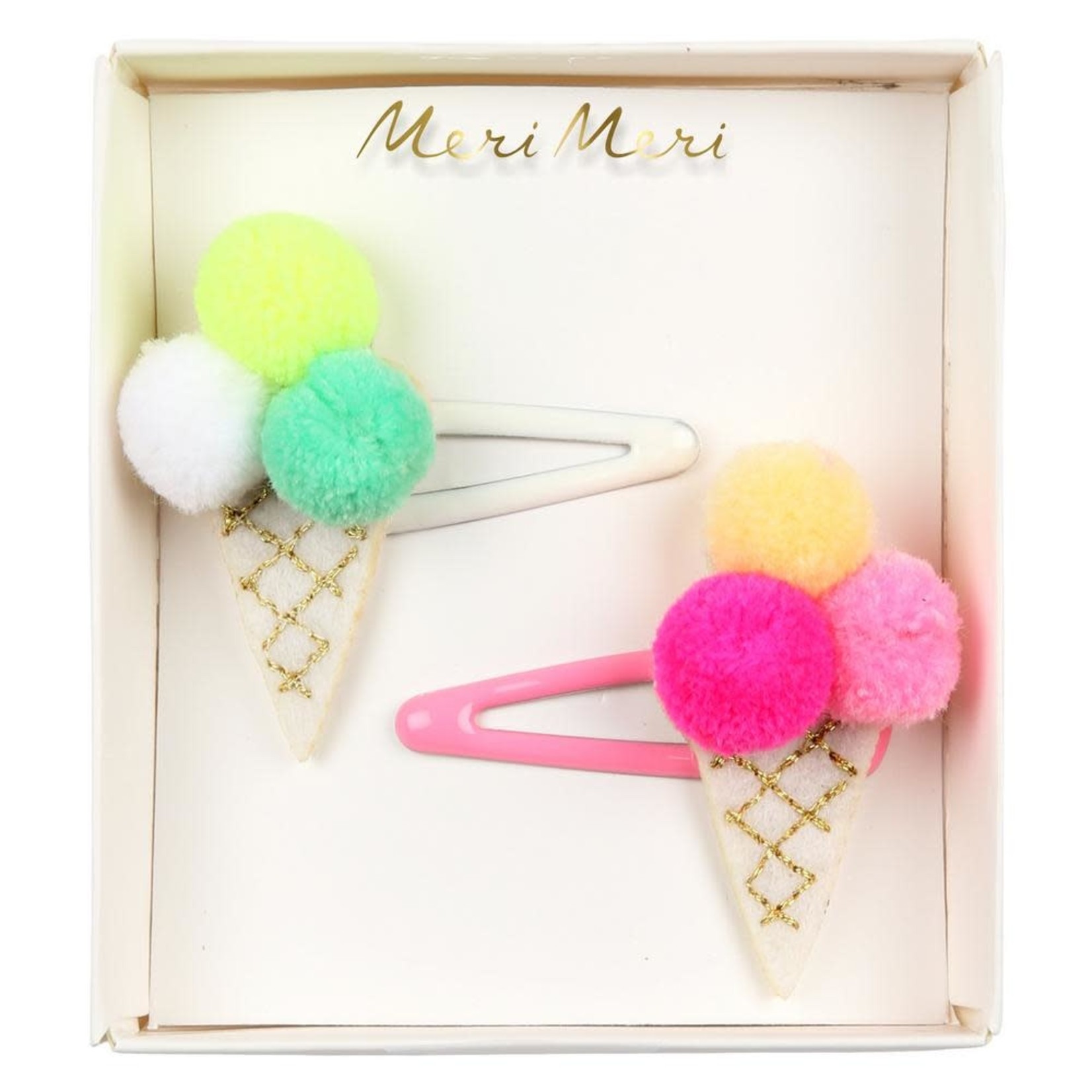 Meri Meri Pompom Ice Cream Hair Clips