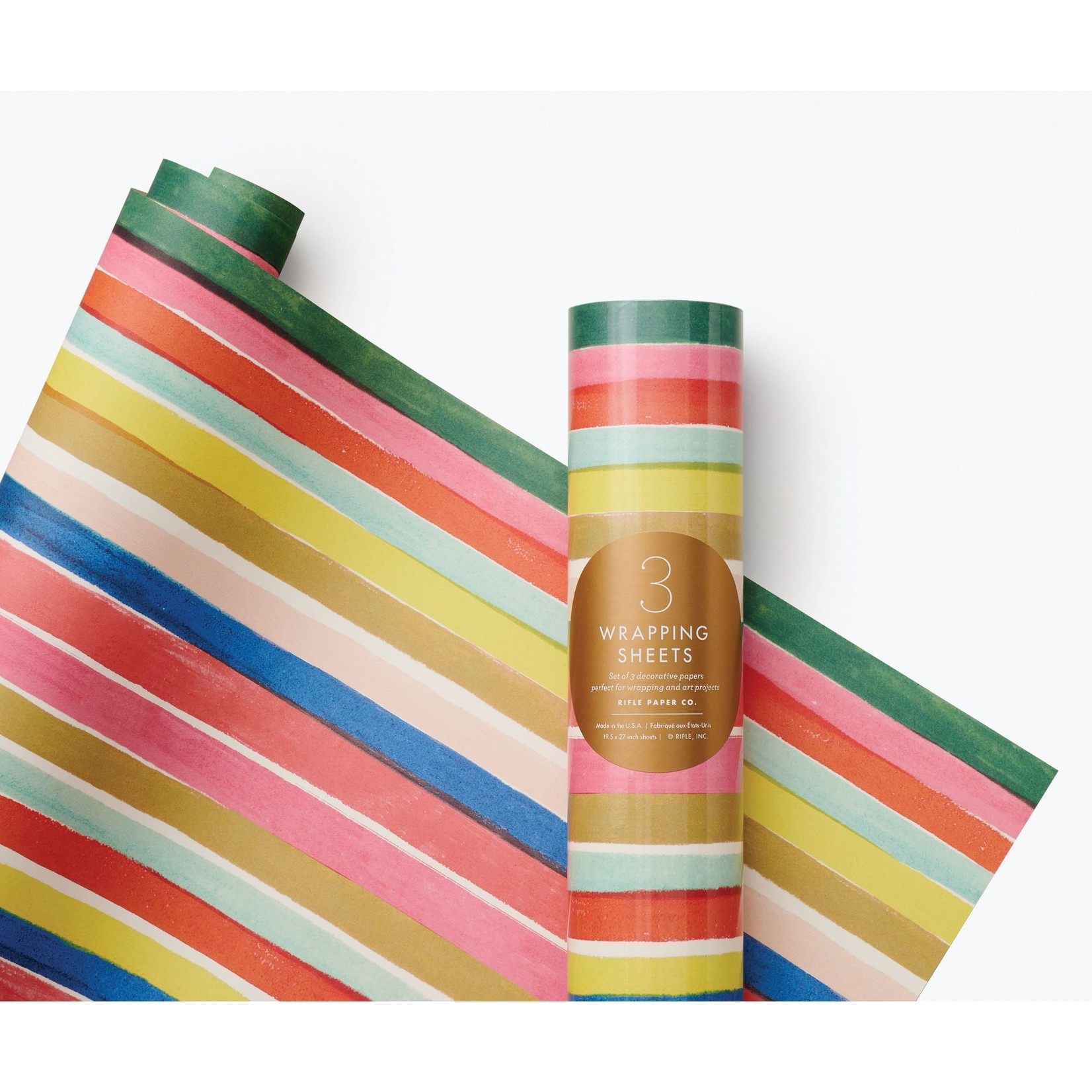 Rifle Paper Co. Roll of 3 Feliz Wrapping Sheets