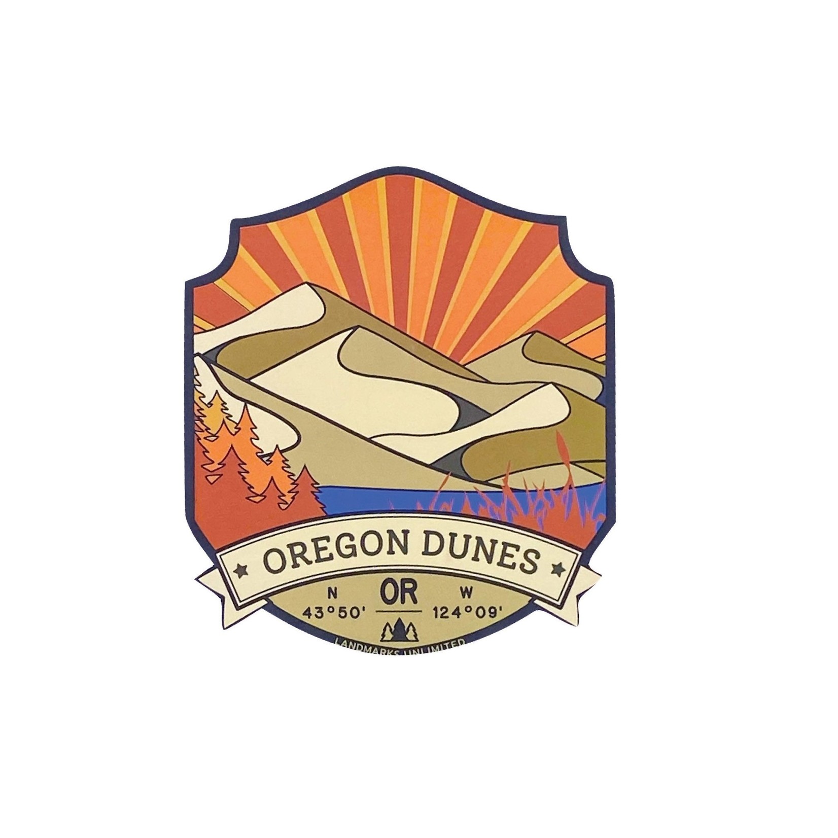 Landmarks Unlimited Oregon Dunes Sticker