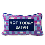Furbish Studio Not Today Satan Needlepoint Pillow