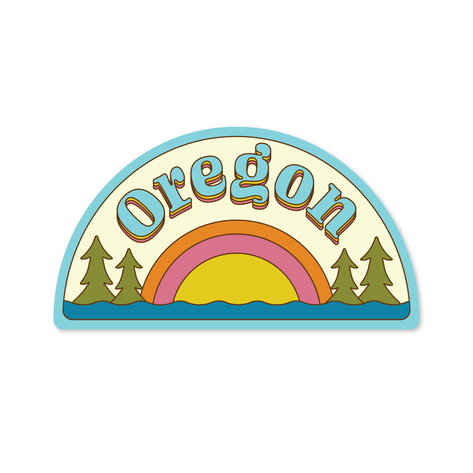 Wild Child Retro Oregon Sticker