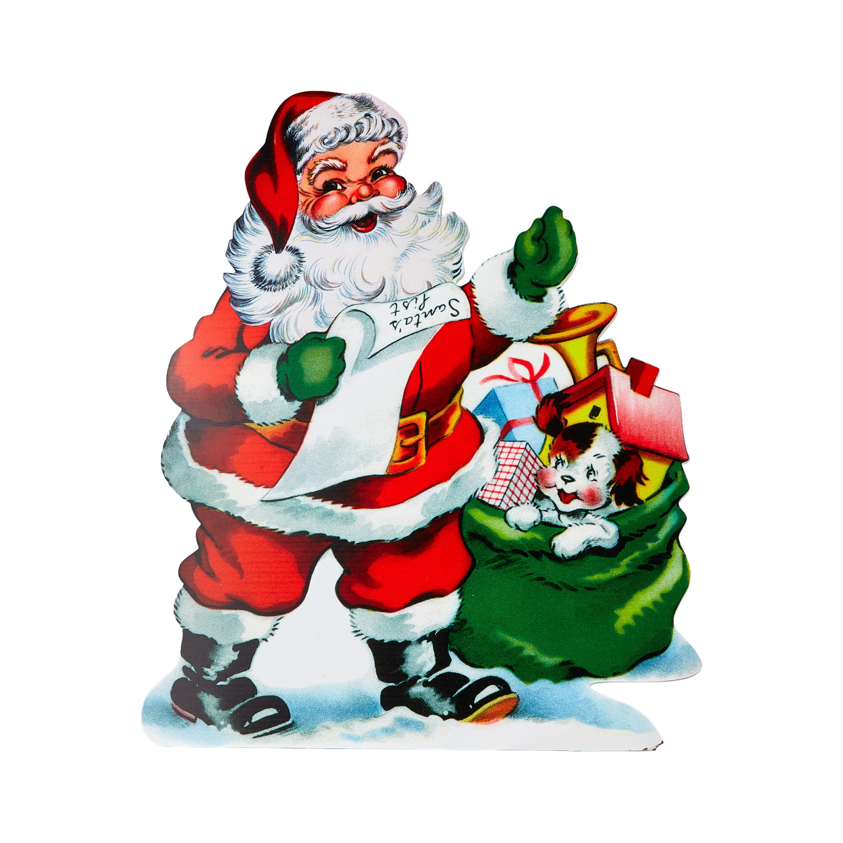 RAZ Imports 3' Santa with List Cut Out