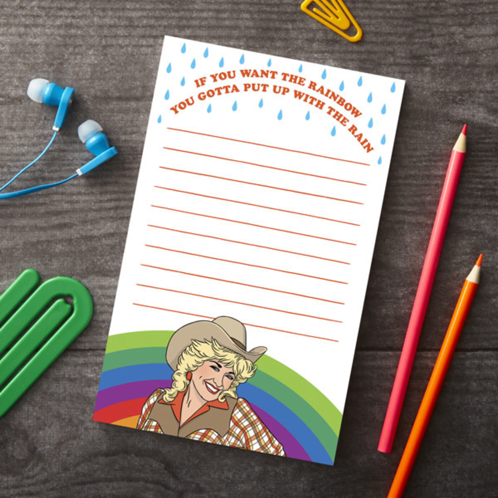 The Found Cowgirl Rainbow Notepad