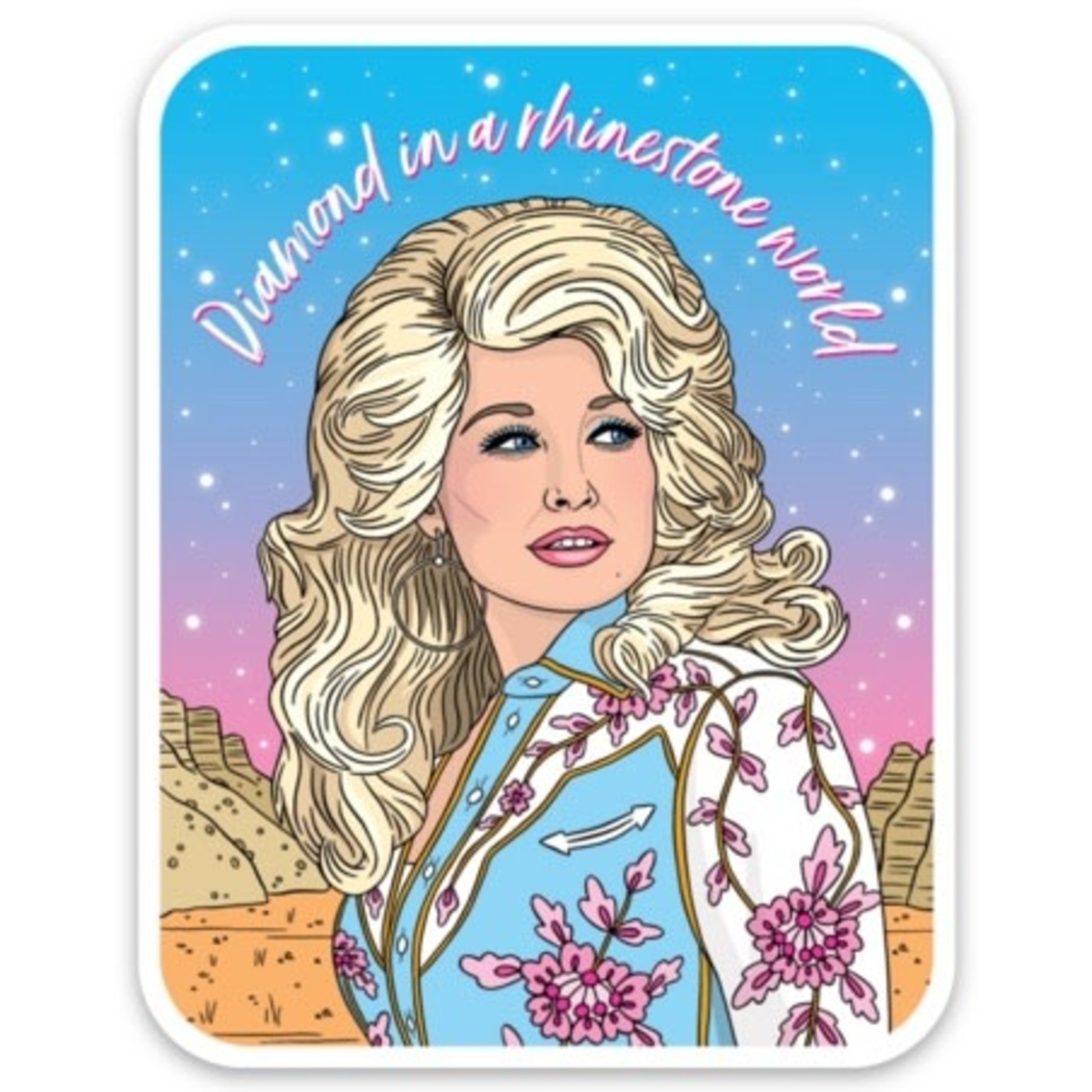 The Found Diamond in a Rhinestone World Sticker