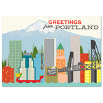 The Found Greetings from Portland Skyline Postcard