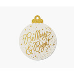 Rifle Paper Co. Pack of 8 Be Merry and Bright Die-Cut Gift Tags