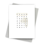 Fine Moments Crosswords Folded Thank You Card