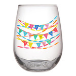 Slant Collections Stemless Wine Glass - Happy  Birthday to You