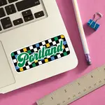The Found Portland (Checkered) Die Cut Sticker