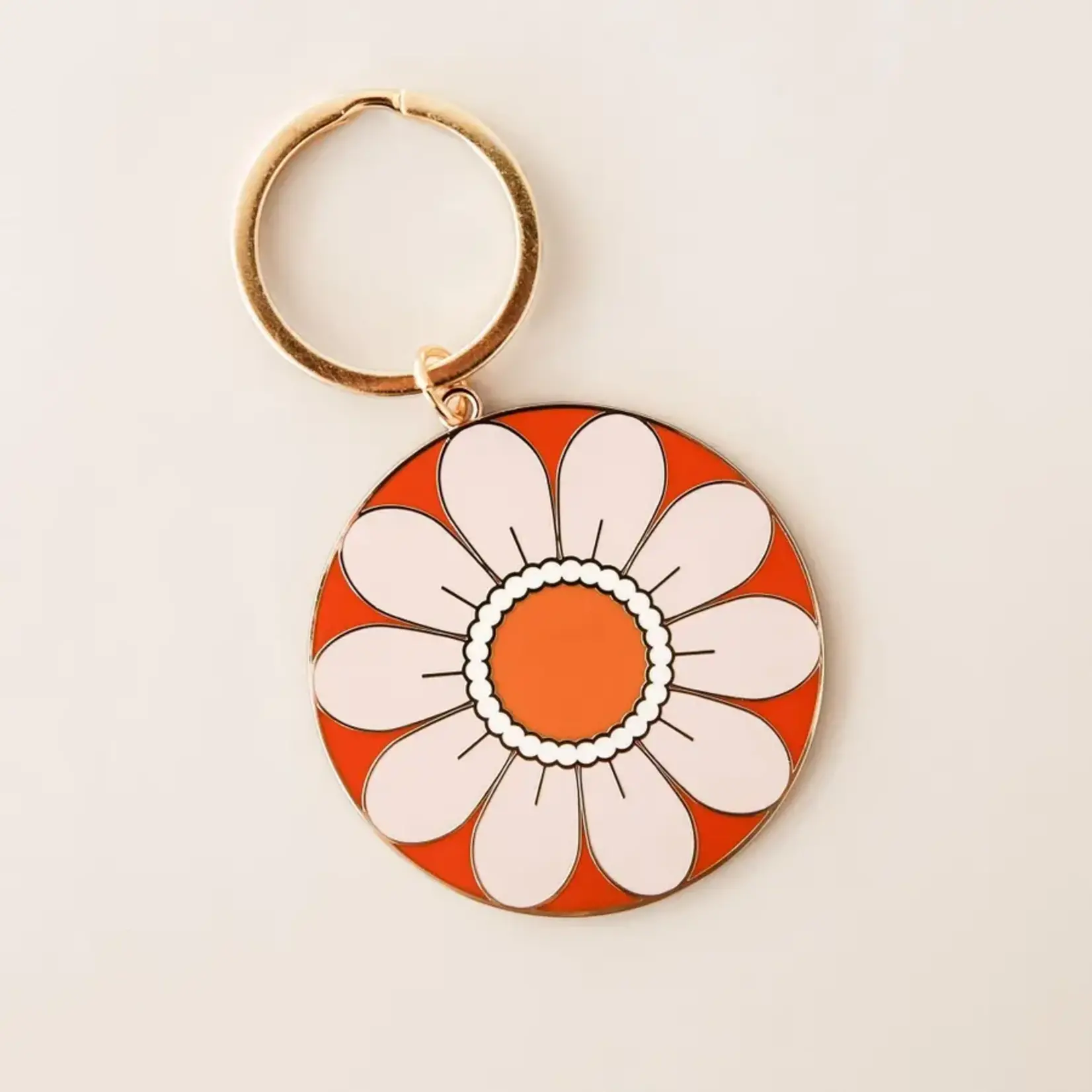 Sunshine Studios Circle Flower Keychain - Pink