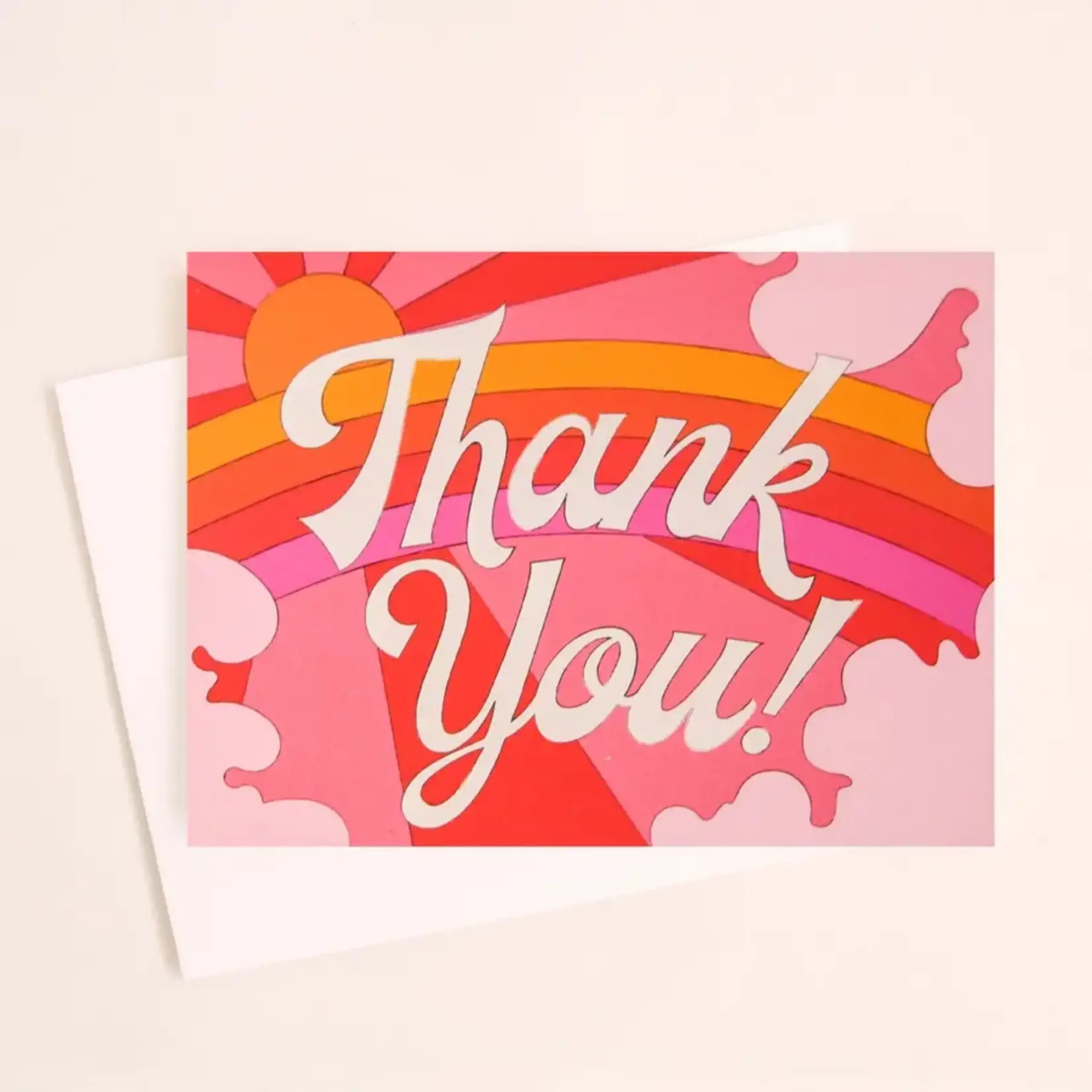 Sunshine Studios Thank You Card - Pink Rainbow