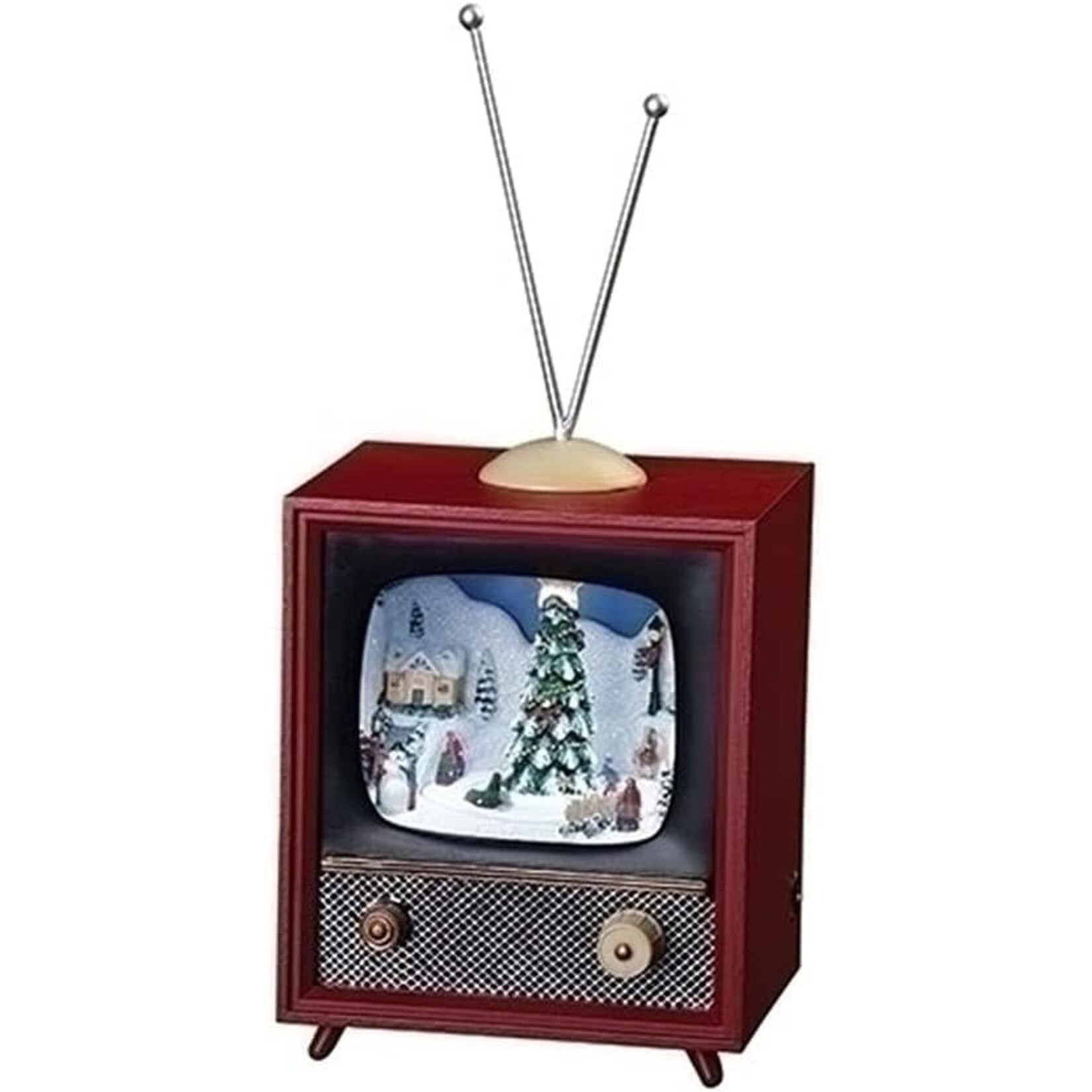 Roman 5.75"H MUSICAL LED RED TV