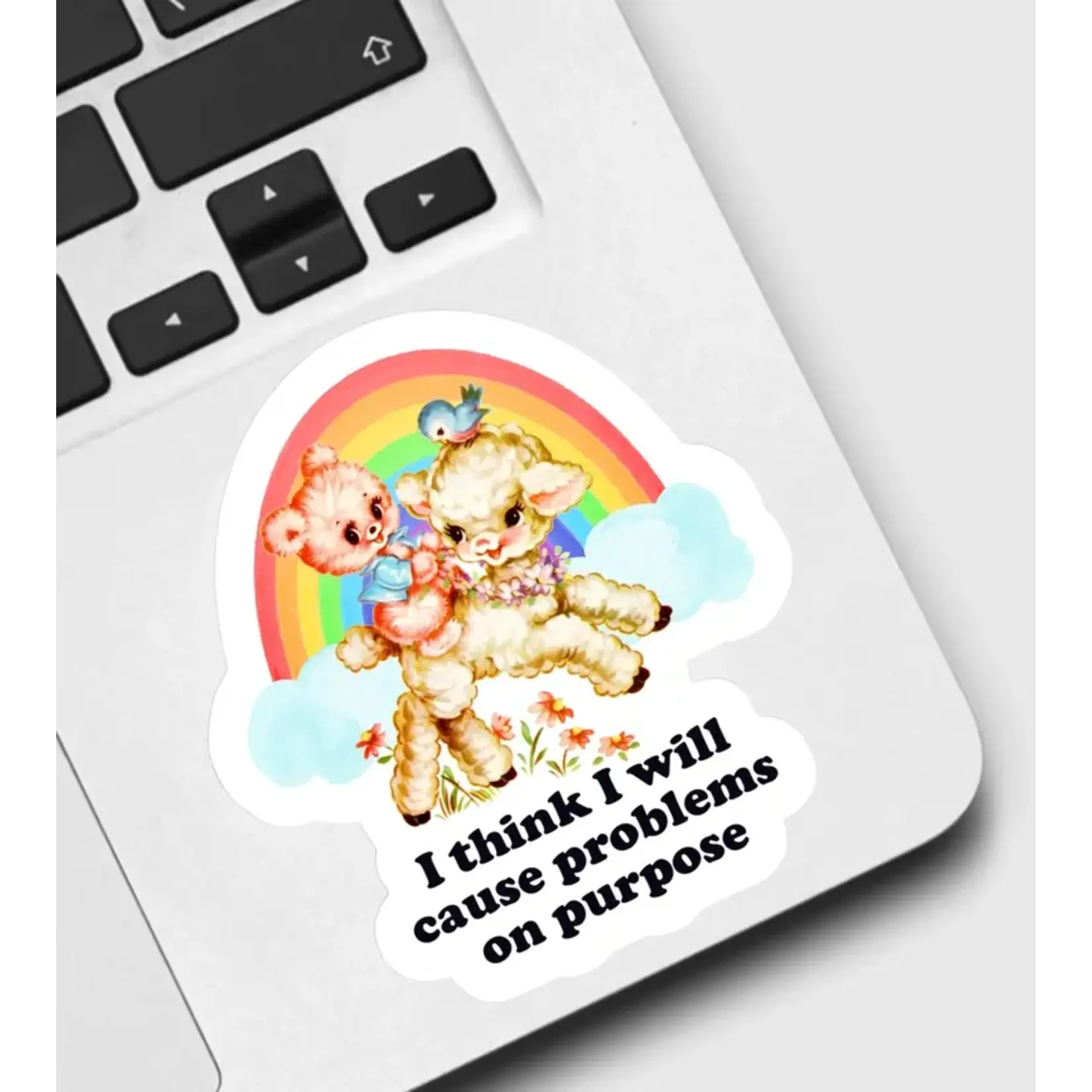 Ace the Pitmatian Co I Think I Will Cause Problems on Purpose Sticker