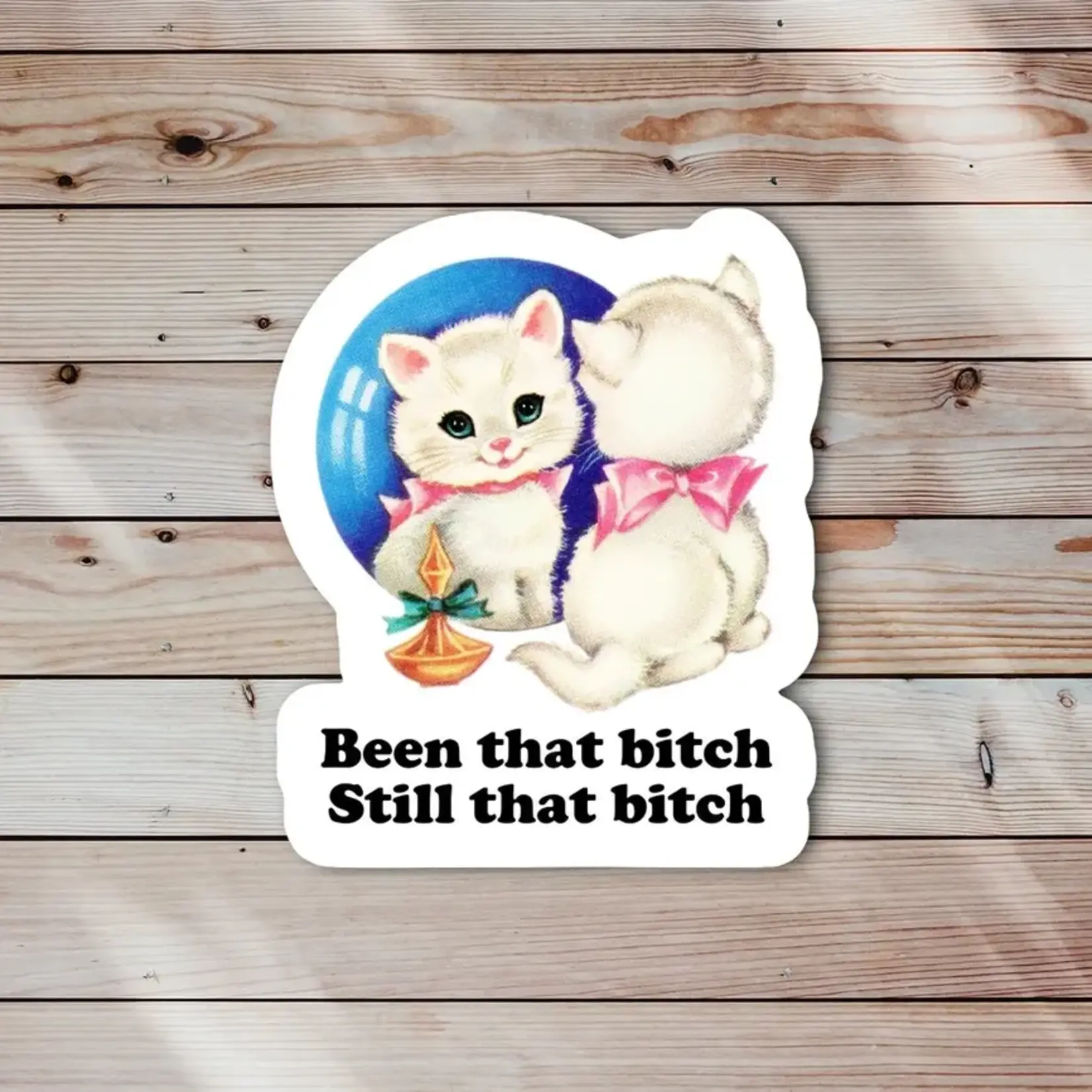 Ace the Pitmatian Co Cat Still That Bitch Sticker