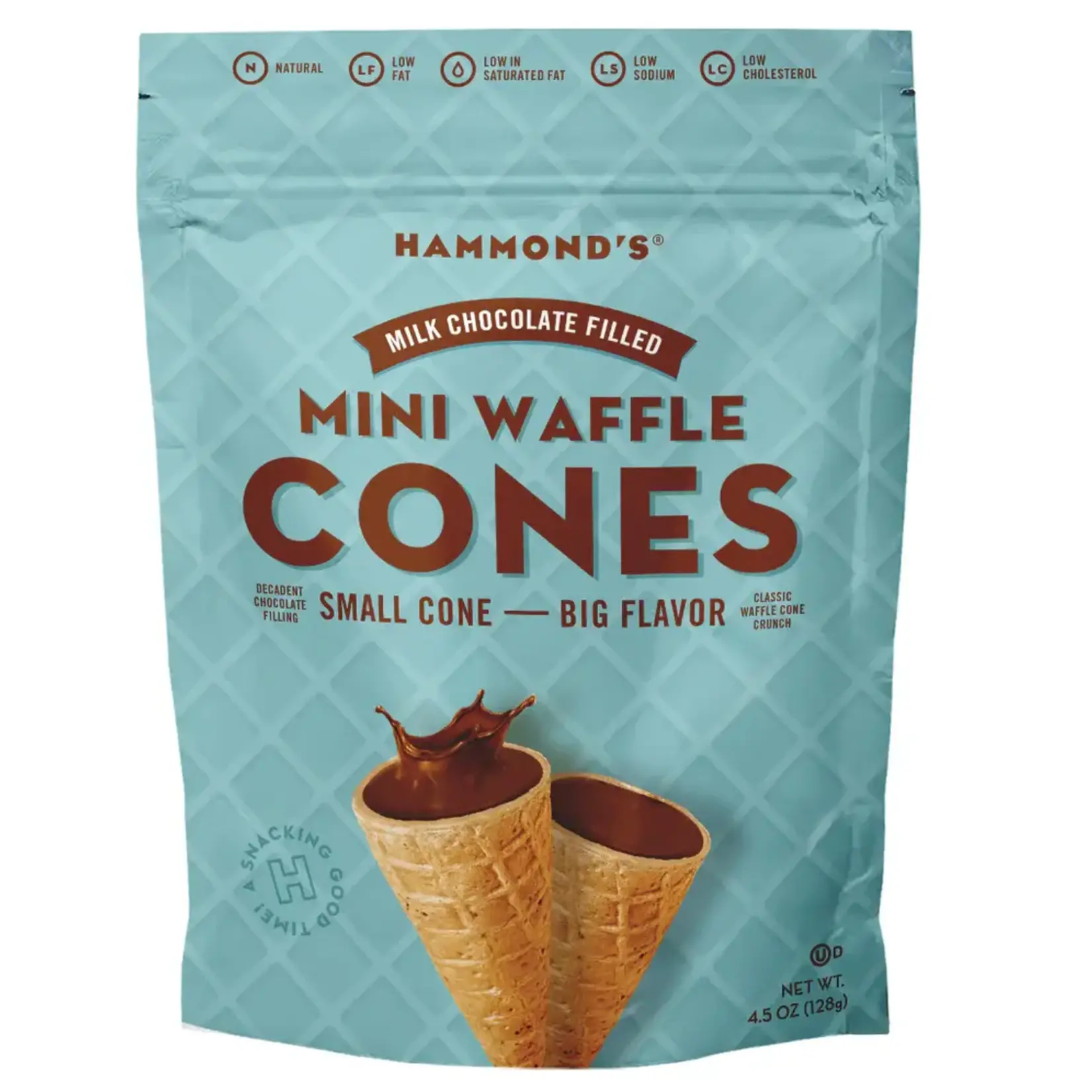 Hammond's Candies Milk Chocolate Filled Mini Waffle Cones