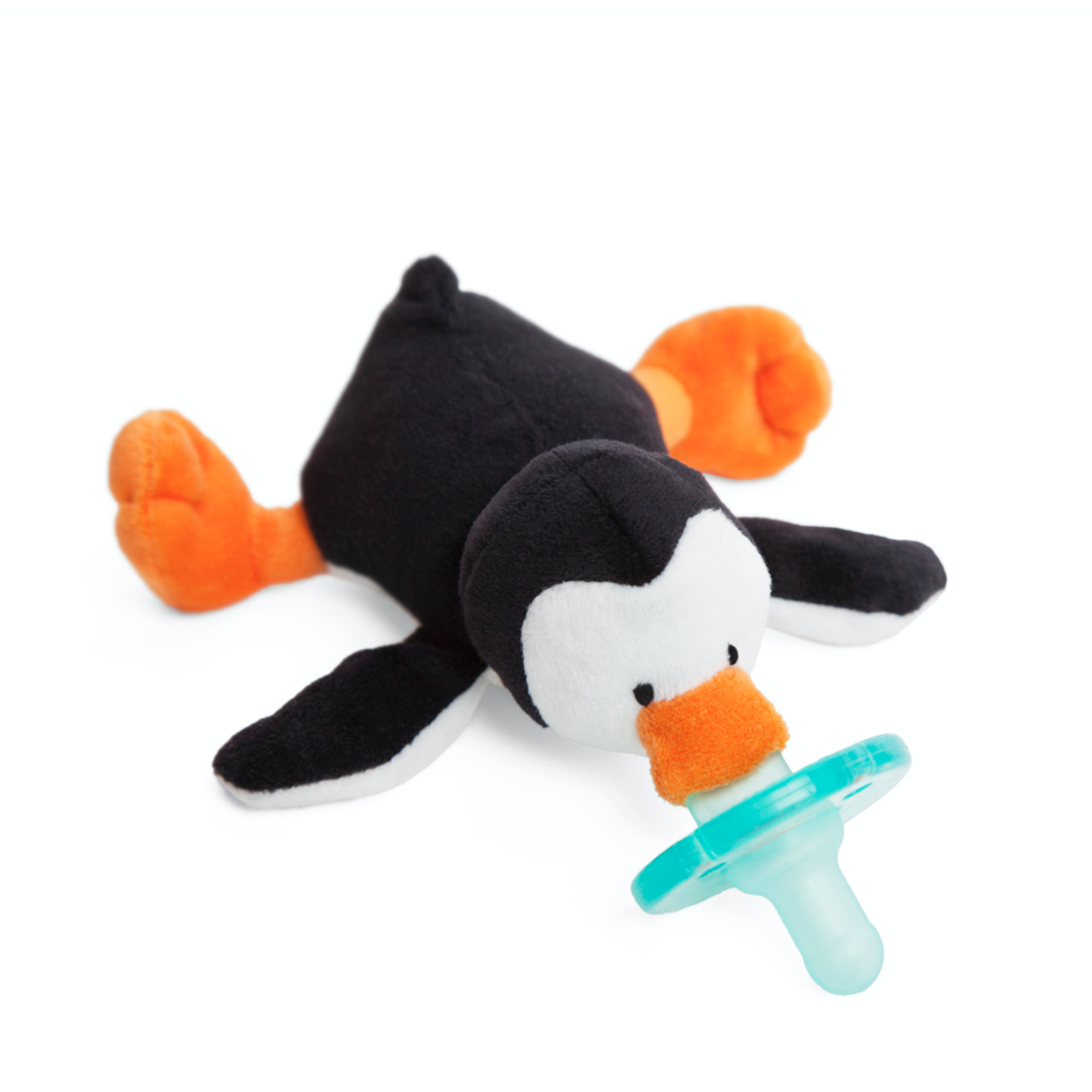 Wubbanub Black and White Penguin Plush w/Pacifier