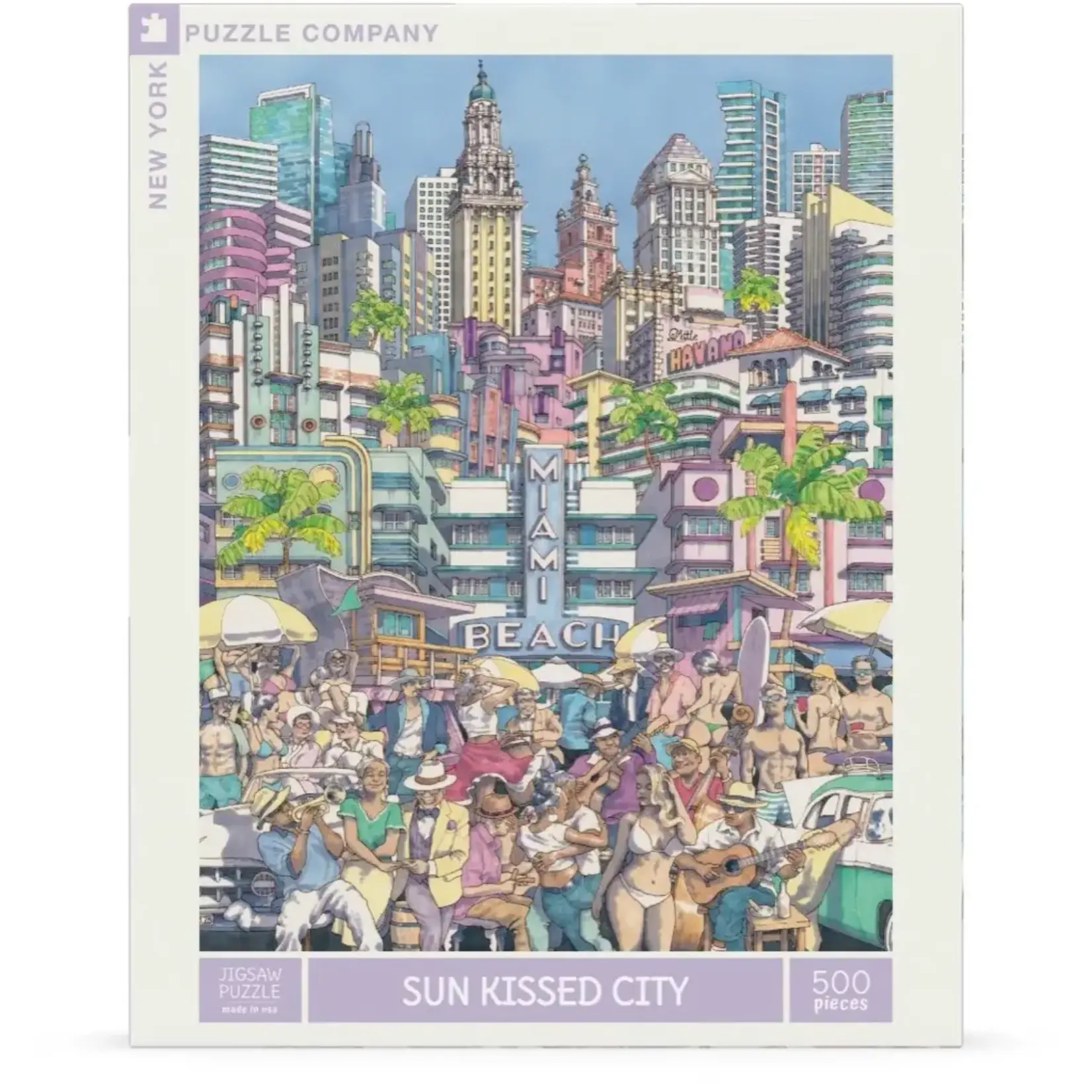 New York Puzzle Company Sun Kissed City - 500 Piece Puzzle