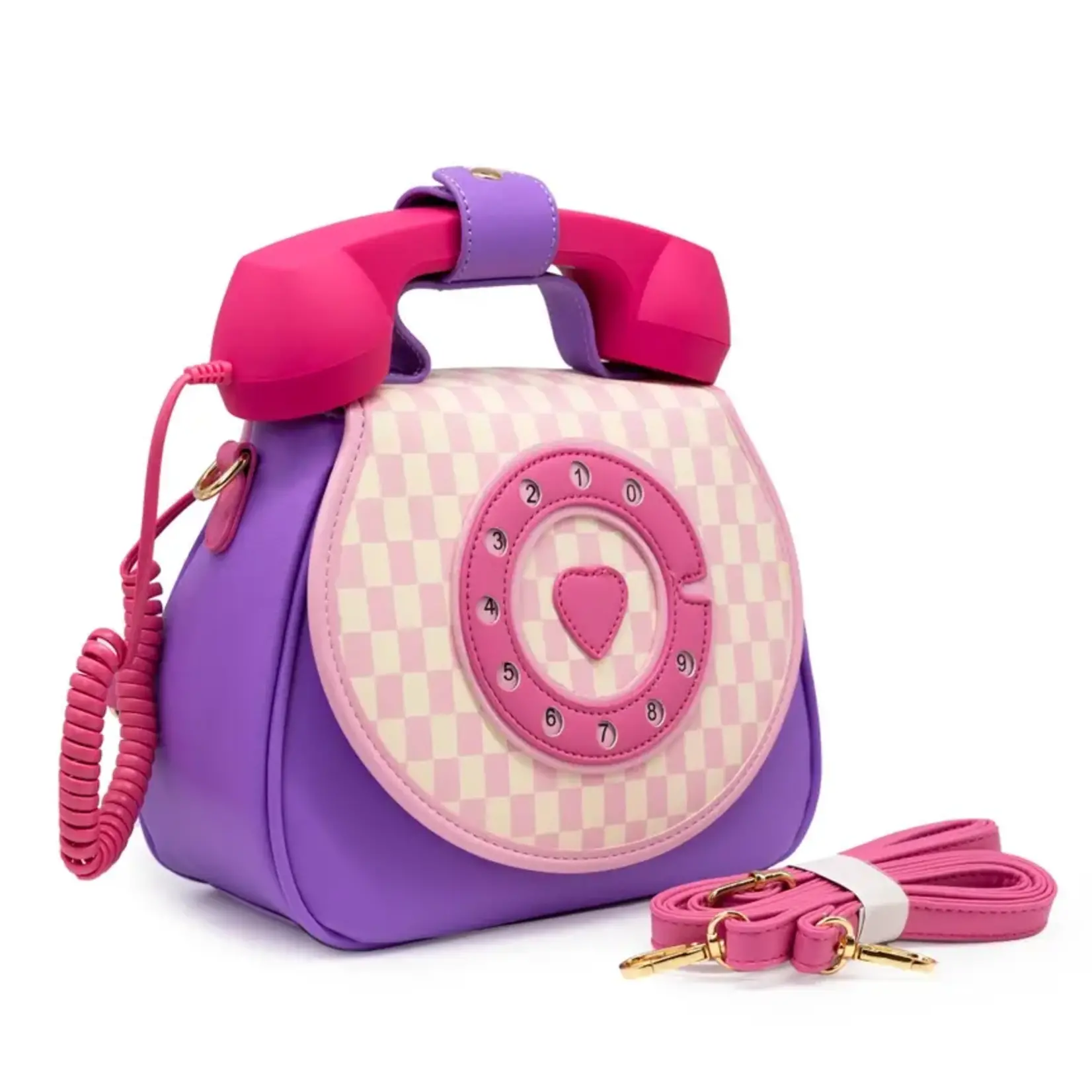 Bewaltz Ring Ring Phone Convertible Handbag - Pastel Checkerboard