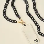 The Darling Effect Hold the Phone Crossbody Chain - Midnight Black