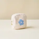 The Darling Effect Teddy Pouch - Square Flower Blue