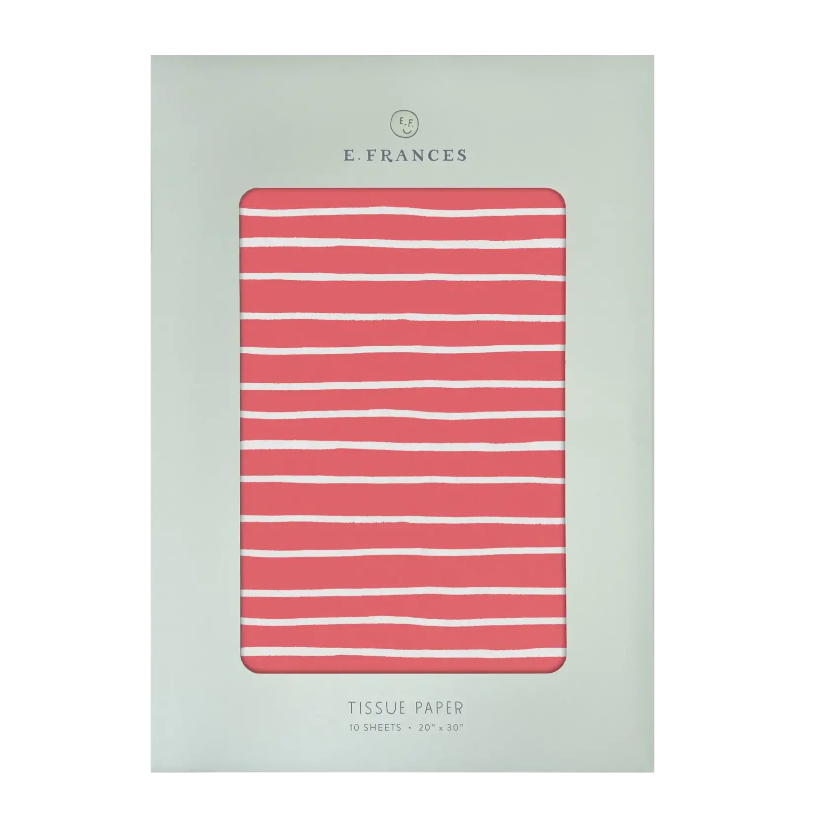 E. Frances Red Stripe Tissue Paper