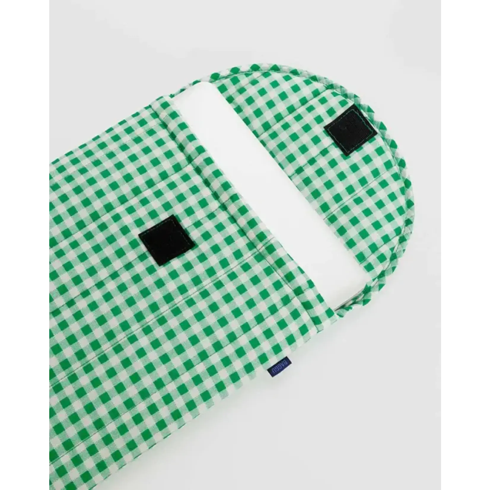 Baggu Puffy Laptop Sleeve 13"/14" - Green Gingham