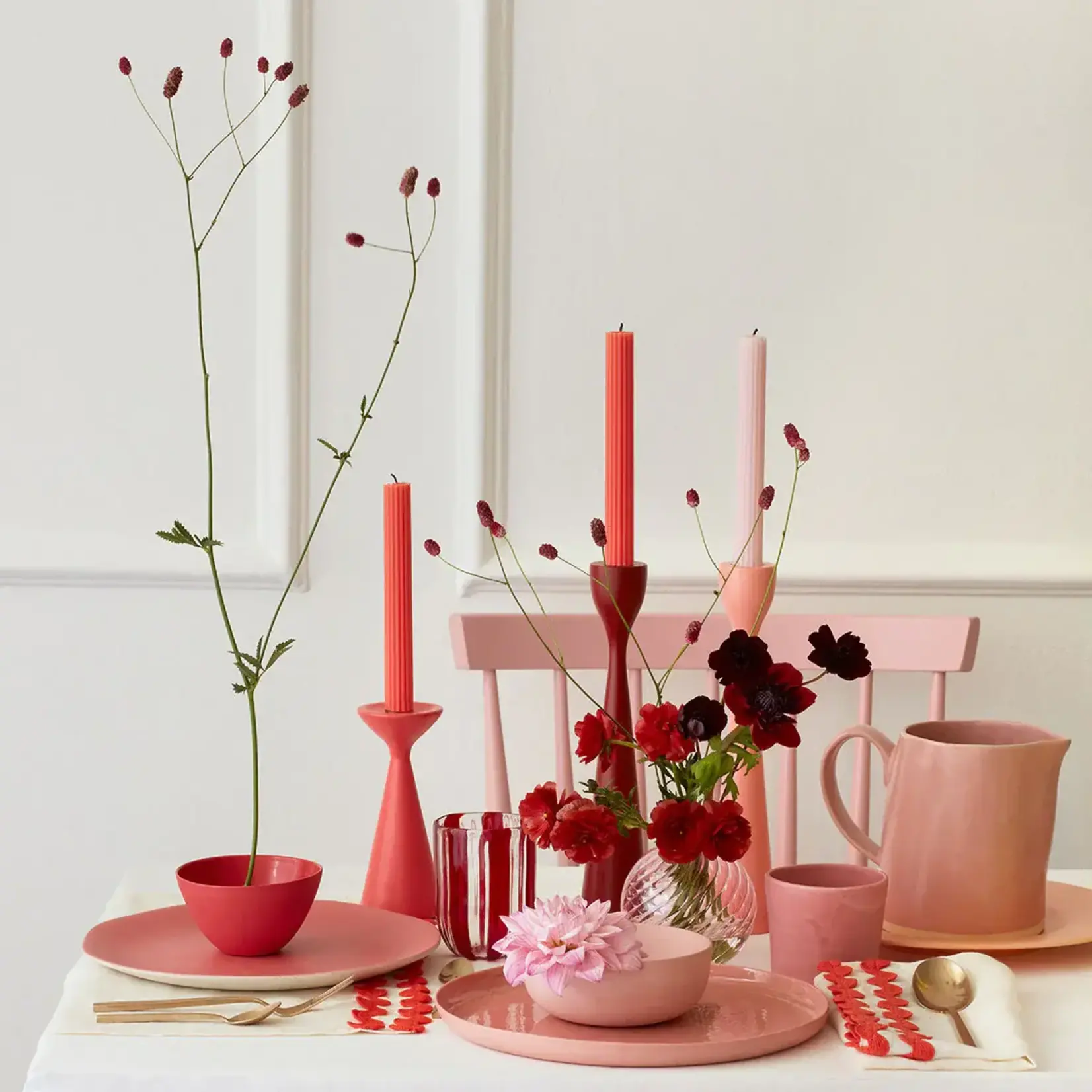 Meri Meri Cotton Candy Pink Table Candles