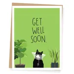 Apartment 2 Cards Recuperating Black Cat Get Well Card
